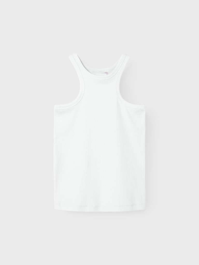 Topp Hellemie Ribbat Enfärgat Vit