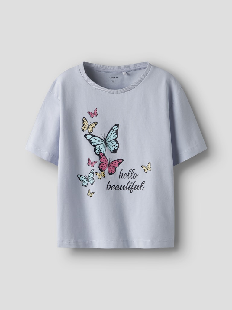 Topp Kortärmad Frejane Fjärilar Blå/Lila