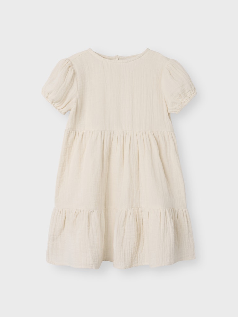 Klänning Jasmin Kortärmad Muslin Beige
