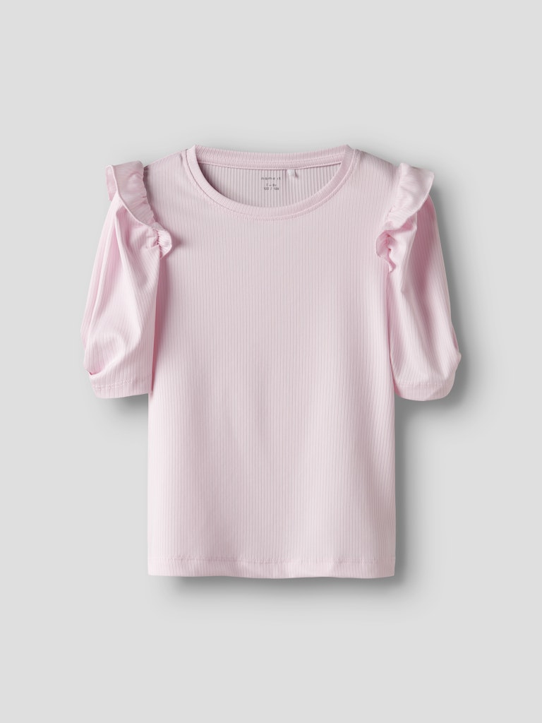 Topp Ribbad Dulli Enfärgad Rosa