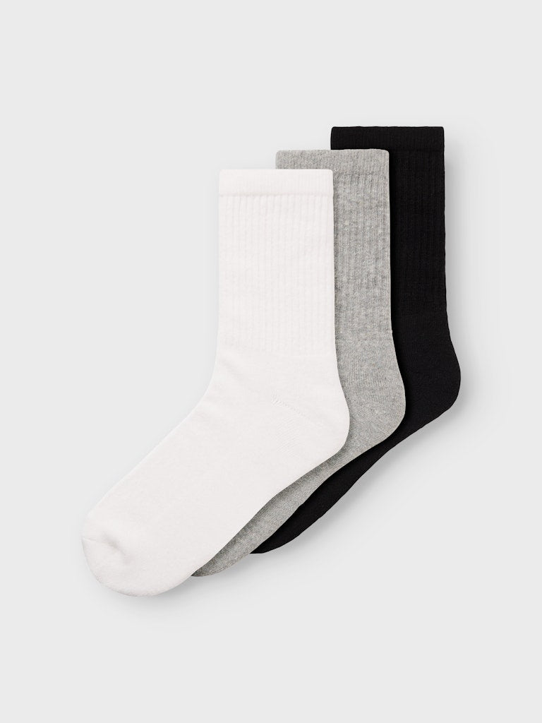 Strumpor 3-pack Sport Enfärgade Svart/Grå/Vit