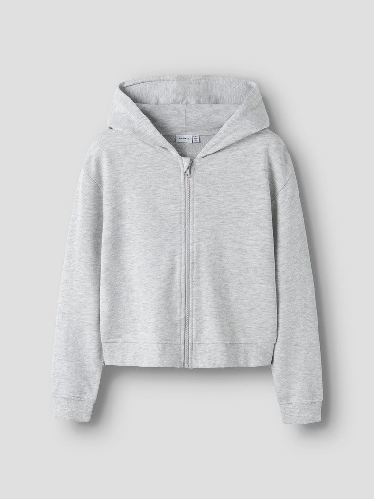 Hoodie Mille Sweat Dragkedja Enfärgad Grå