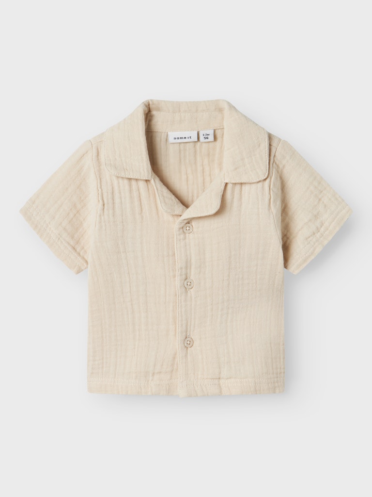 Skjorta Osafi Enfärgad Muslin Beige