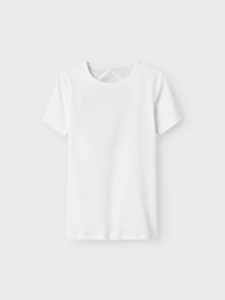 Topp Jalgos Ribbad Enfärgad Vit