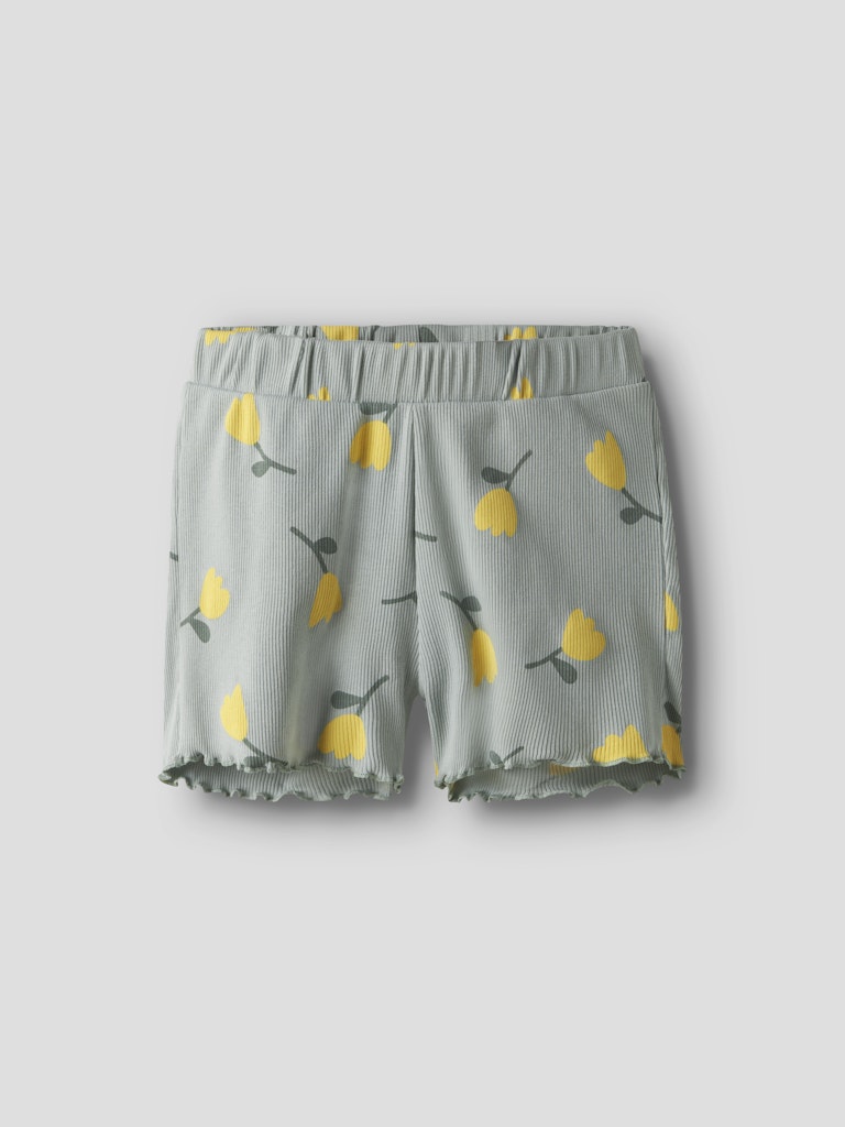 Shorts Vemma Ribbade Blommor Grön