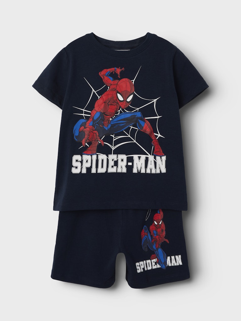 Shorts-set/Pyjamas Spiderman Kortärmad Blå