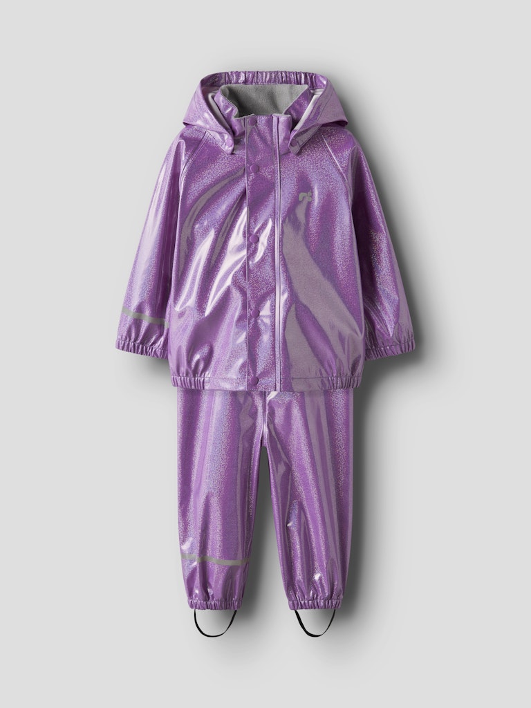 Regnställ Galonset Dry10 Ofodrat Glitter Lila/Rosa