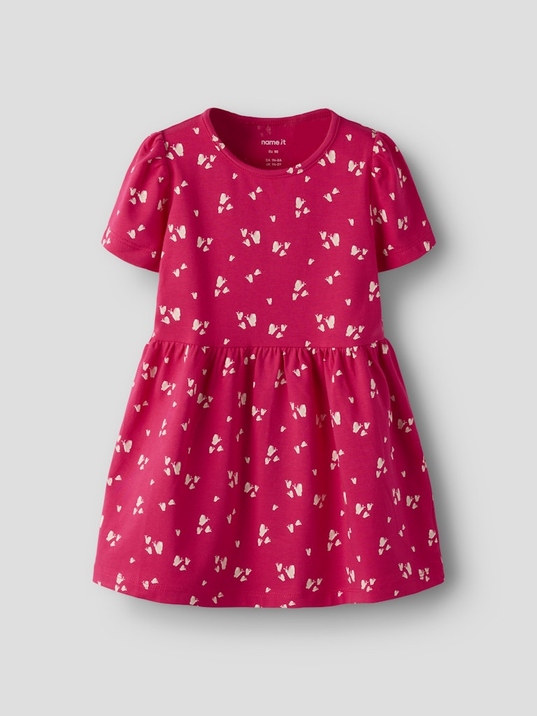 Klänning Kortärmad Filla Fjärilar Rosa