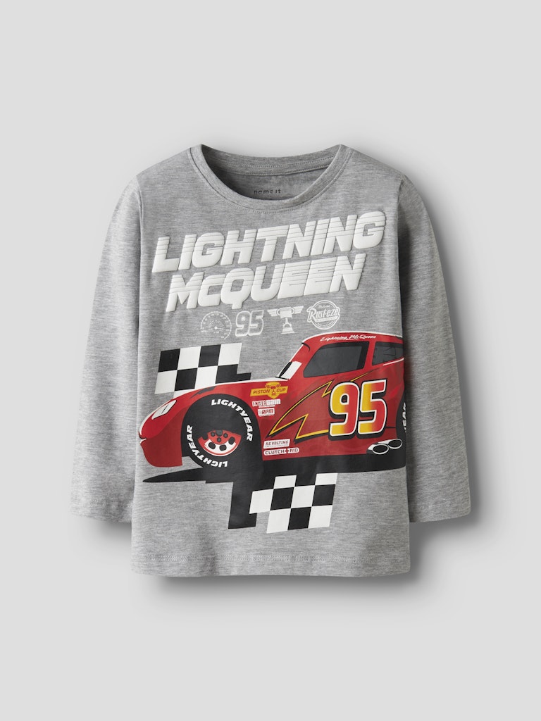 Topp Långärmad Blixten McQueen Draco Grå