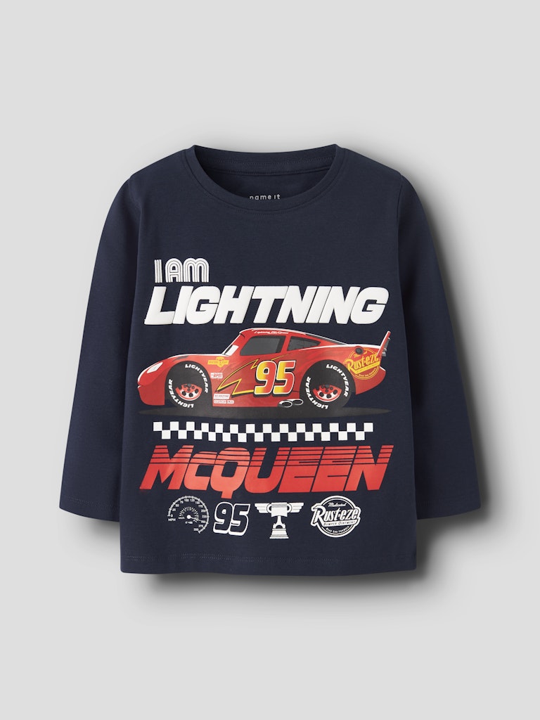 Topp Långärmad Blixten McQueen Draco Blå