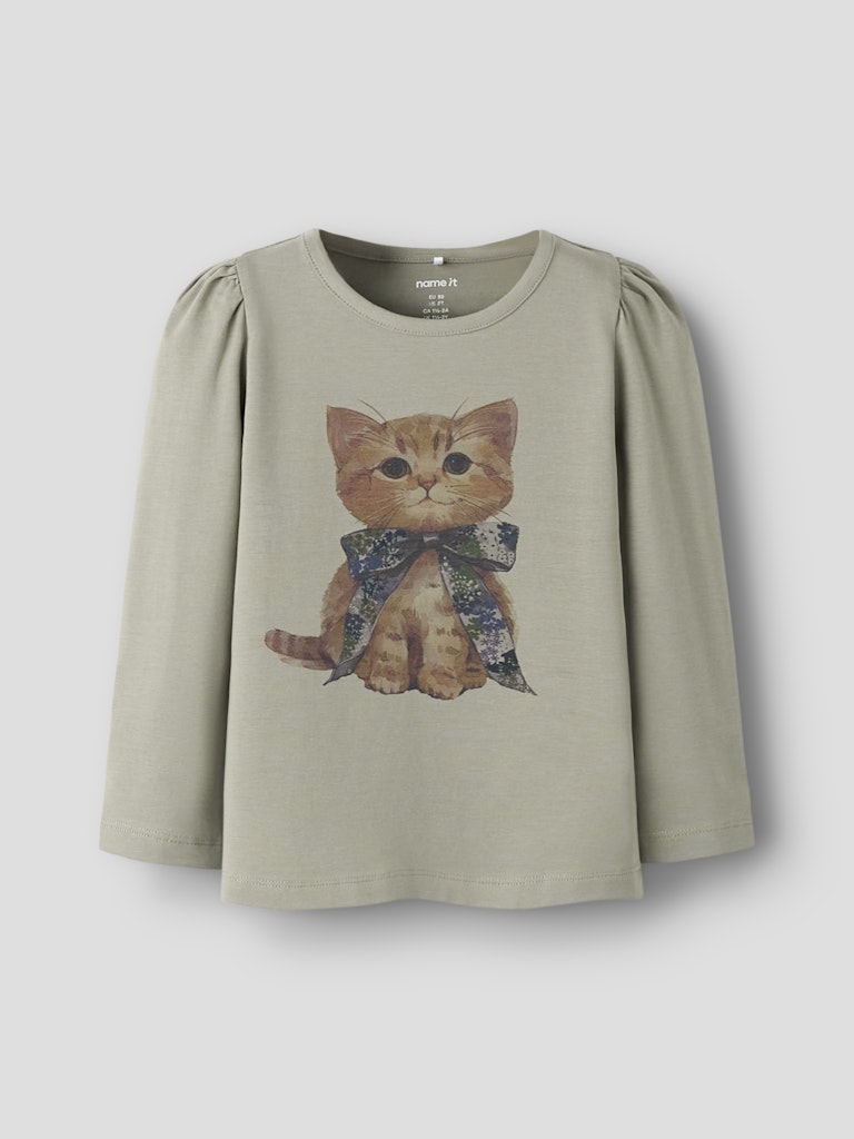 Långärmad Topp Boloras Katt Grön