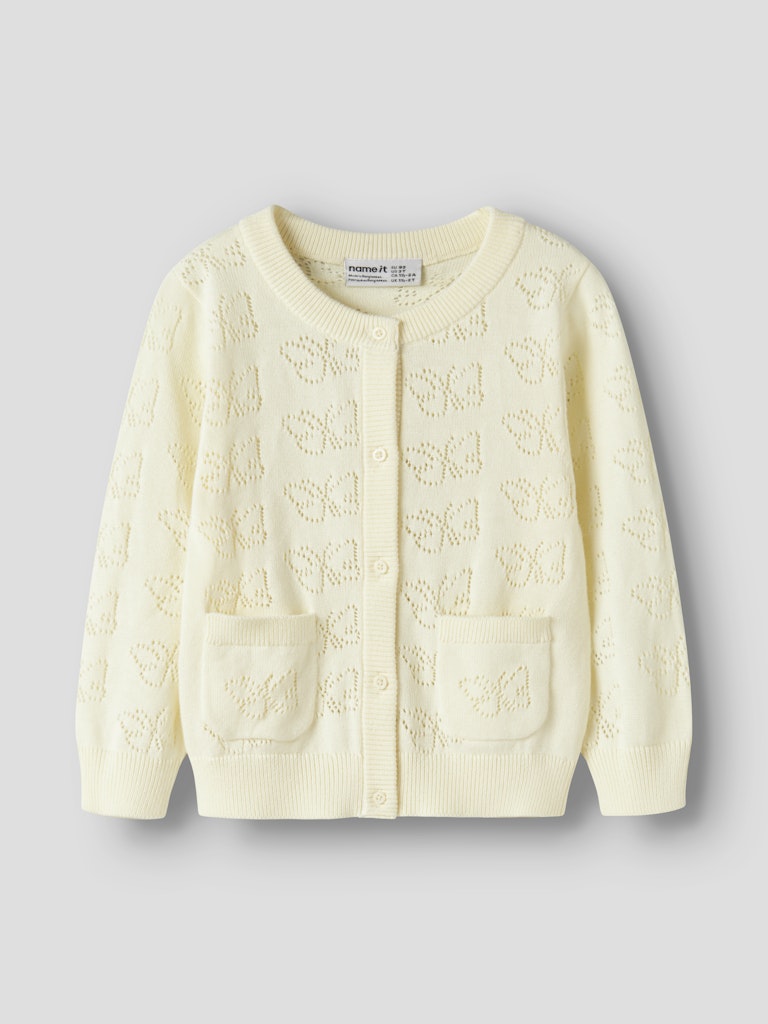 Kofta Fiaja Hålmönstrad Fjärilar Enfärgad Gul