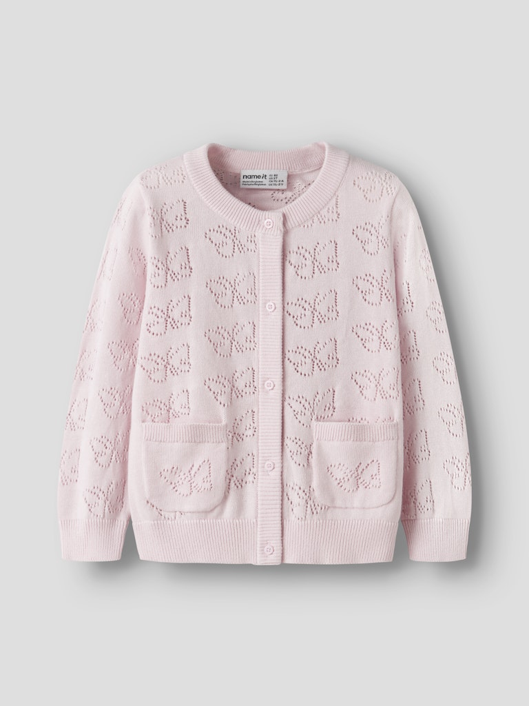 Kofta Fiaja Hålmönstrad Fjärilar Enfärgad Rosa