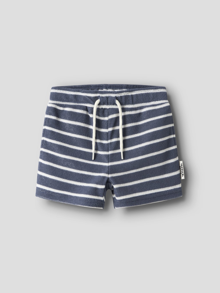 Shorts Finti Frotté Randig Blå/Vit