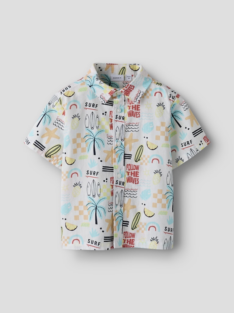 Skjorta Kortärmad Beach Fhest Mönstrad Vit