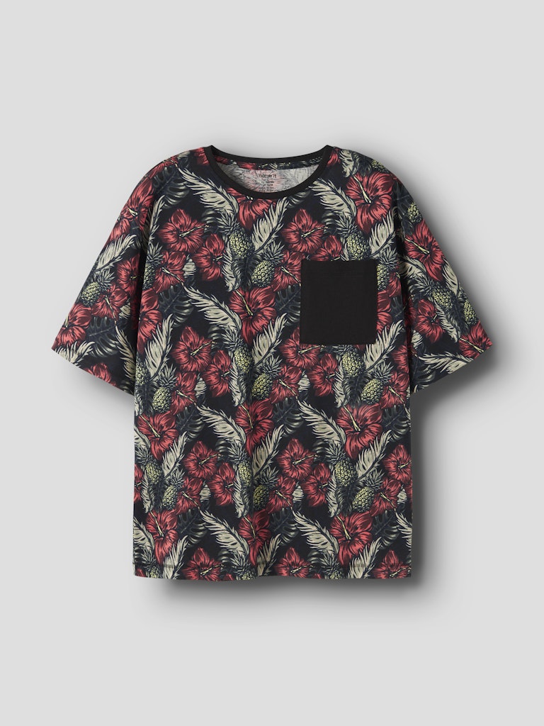 T-shirt Fern Kortärmad Mönstrad Svart