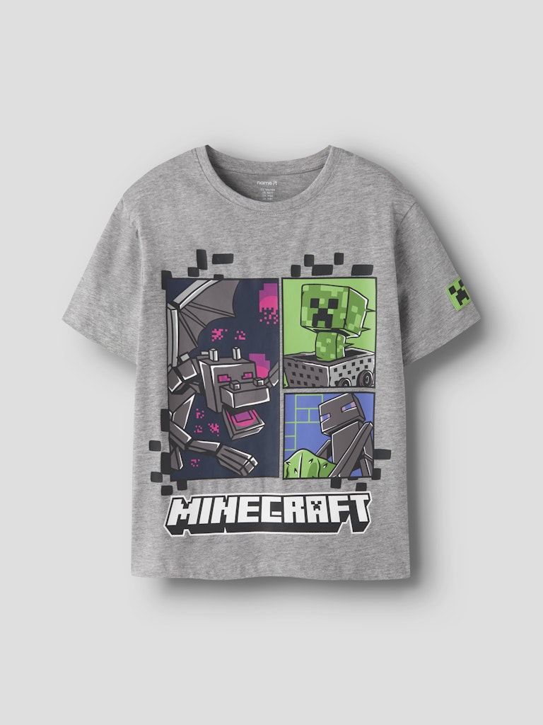 T-shirt Minecraft Kortärmad Mykin Grå