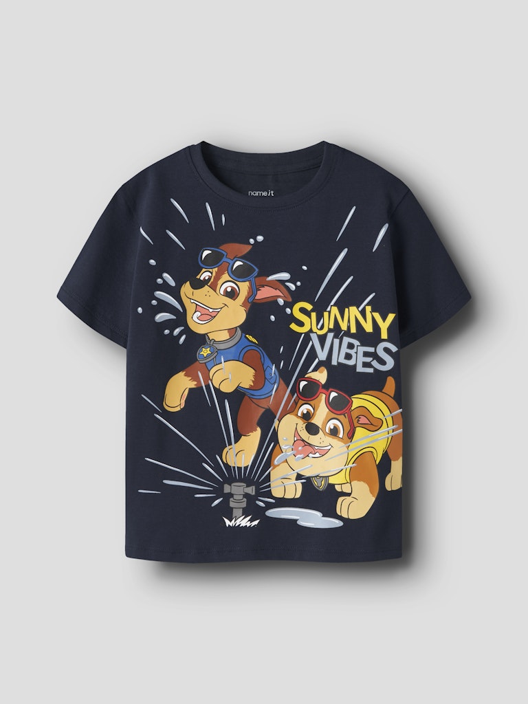 T-shirt Paw Patrol Chase Marshall Rubble Macas Marinblå