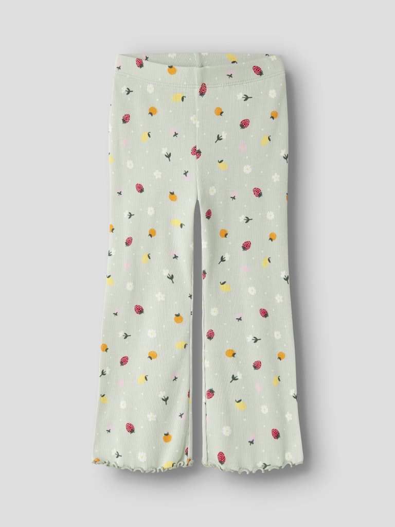 Byxa Bootcut Vemia Ribbade Frukter Grön