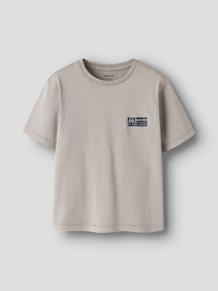 T-shirt Kortärmad Fandel Enfärgad Beige