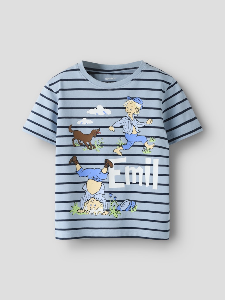 T-shirt Kortärmad Emil Randig Miall Ljusblå