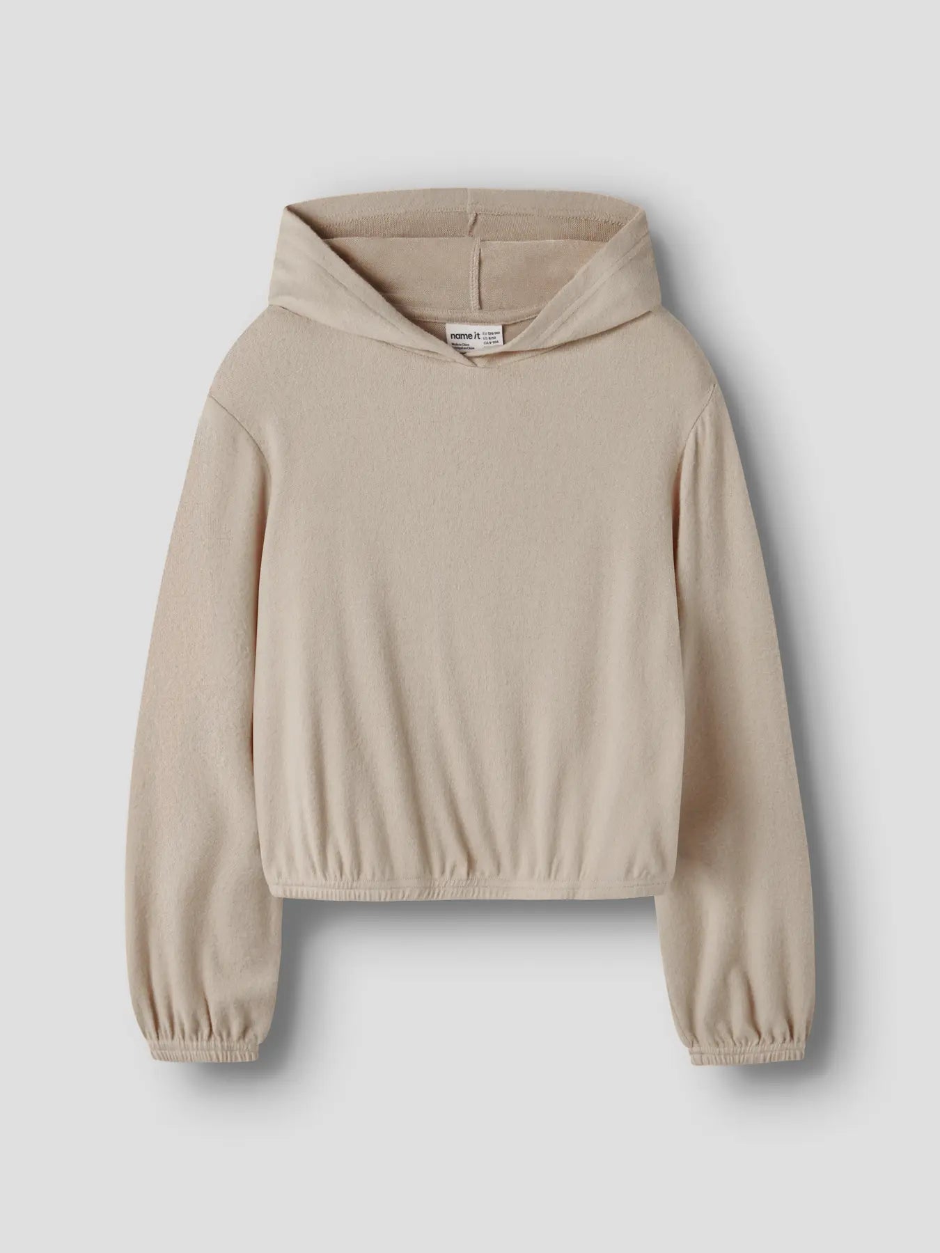 Hoodie Kathlon Enfärgad Beige