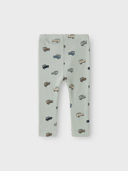 Leggings Bilar Ribbade Hukab Grön