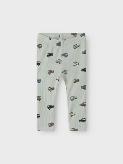 Leggings Bilar Ribbade Hukab Grön