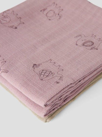 Muslinfiltar / Nappies 3-pack Rosa/Beige