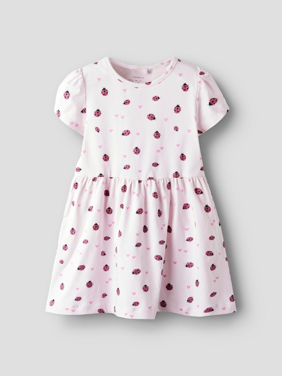 Klänning Kortärmad Filla Nyckelpigor Rosa