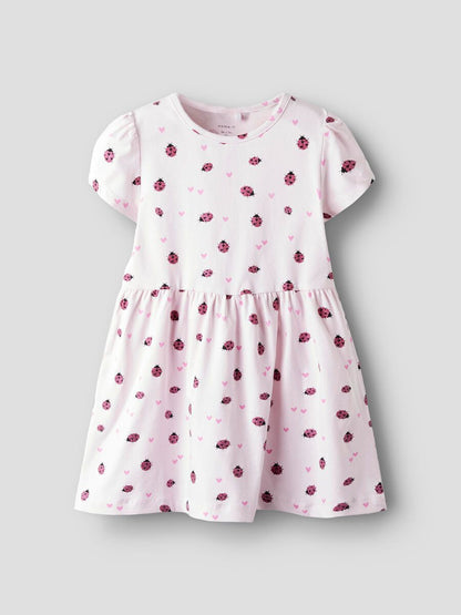 Klänning Kortärmad Filla Nyckelpigor Rosa