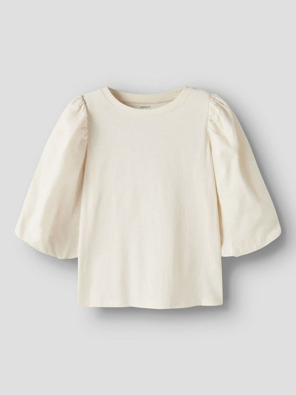 Topp 2/4 dels ärm Komha Enfärgad Vit/ Creme