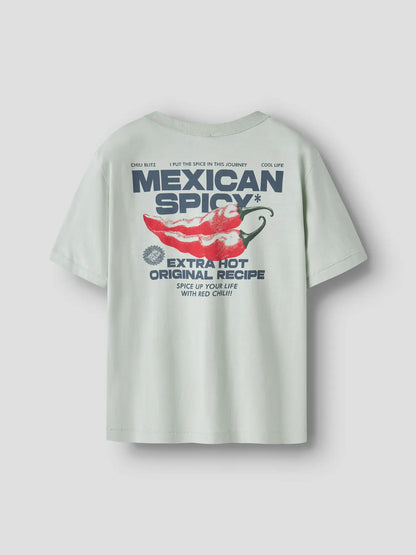 T-shirt Kortärmad Hikko Chili Backprint Grön