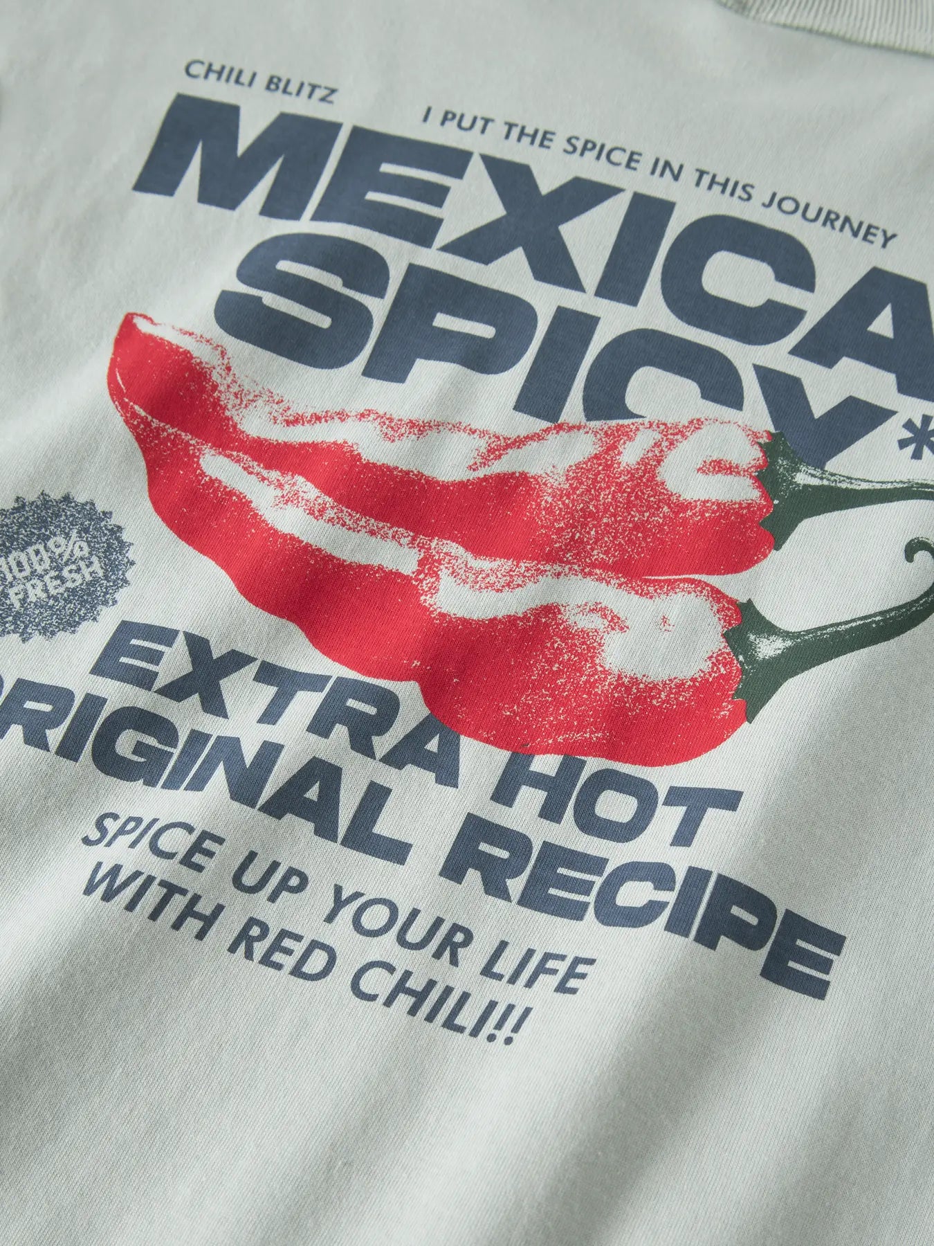 T-shirt Kortärmad Hikko Chili Backprint Grön