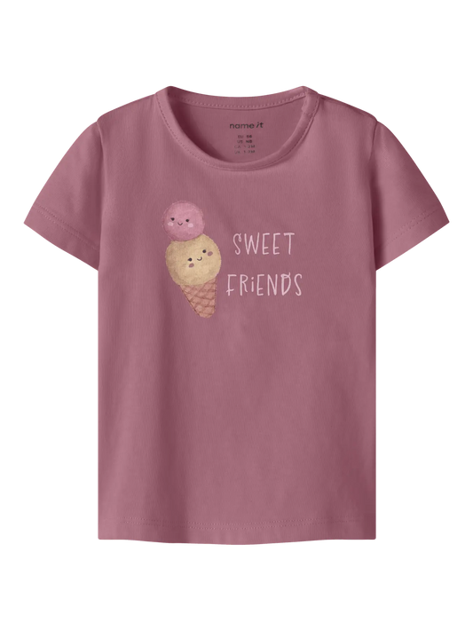 T-shirt Kortärmad Glass Jacoba Rosa