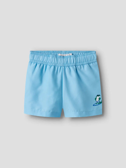 Badshorts Zaka M Enfärgade Krokodil Blå
