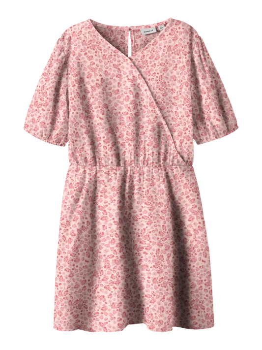 Omlottklänning Fany Småblommig Rosa