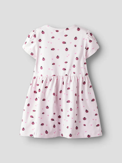 Klänning Kortärmad Filla Nyckelpigor Rosa