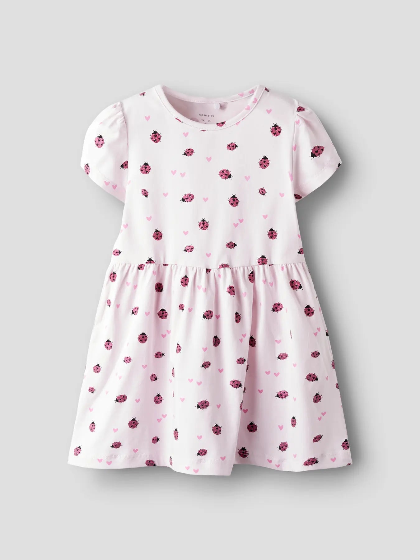 Klänning Kortärmad Filla Nyckelpigor Rosa