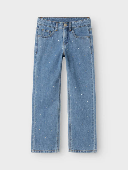 Jeans Raka Vida ben Strass Blå