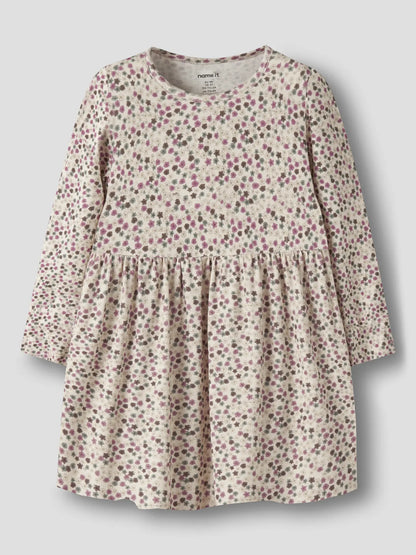 Klänning Lianna M Långärmad Mönstrad Beige
