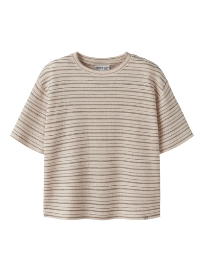 T-shirt Jonn Kortärmad Randig Beige