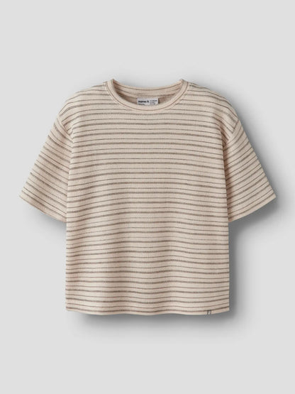 T-shirt Jonn Kortärmad Randig Beige