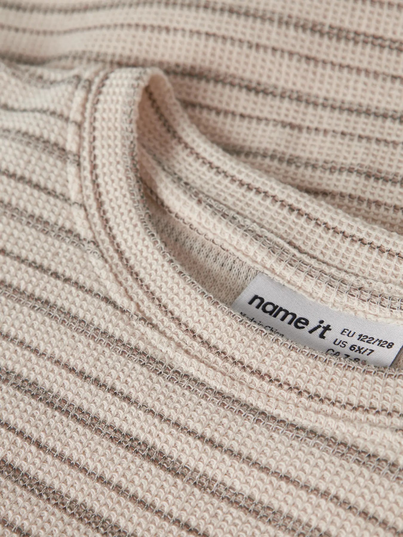 T-shirt Jonn Kortärmad Randig Beige