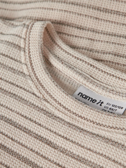 T-shirt Jonn Kortärmad Randig Beige