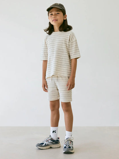 T-shirt Jonn Kortärmad Randig Beige