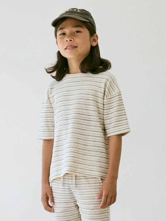 T-shirt Jonn Kortärmad Randig Beige