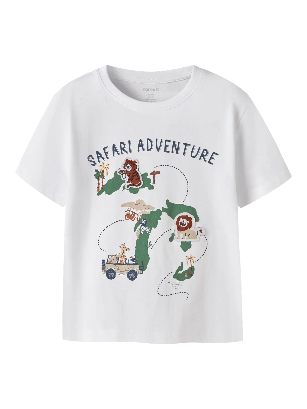 Kortärmad T-shirt Djur Huber Vit