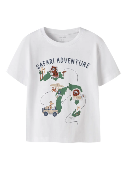 Kortärmad T-shirt Djur Huber Vit