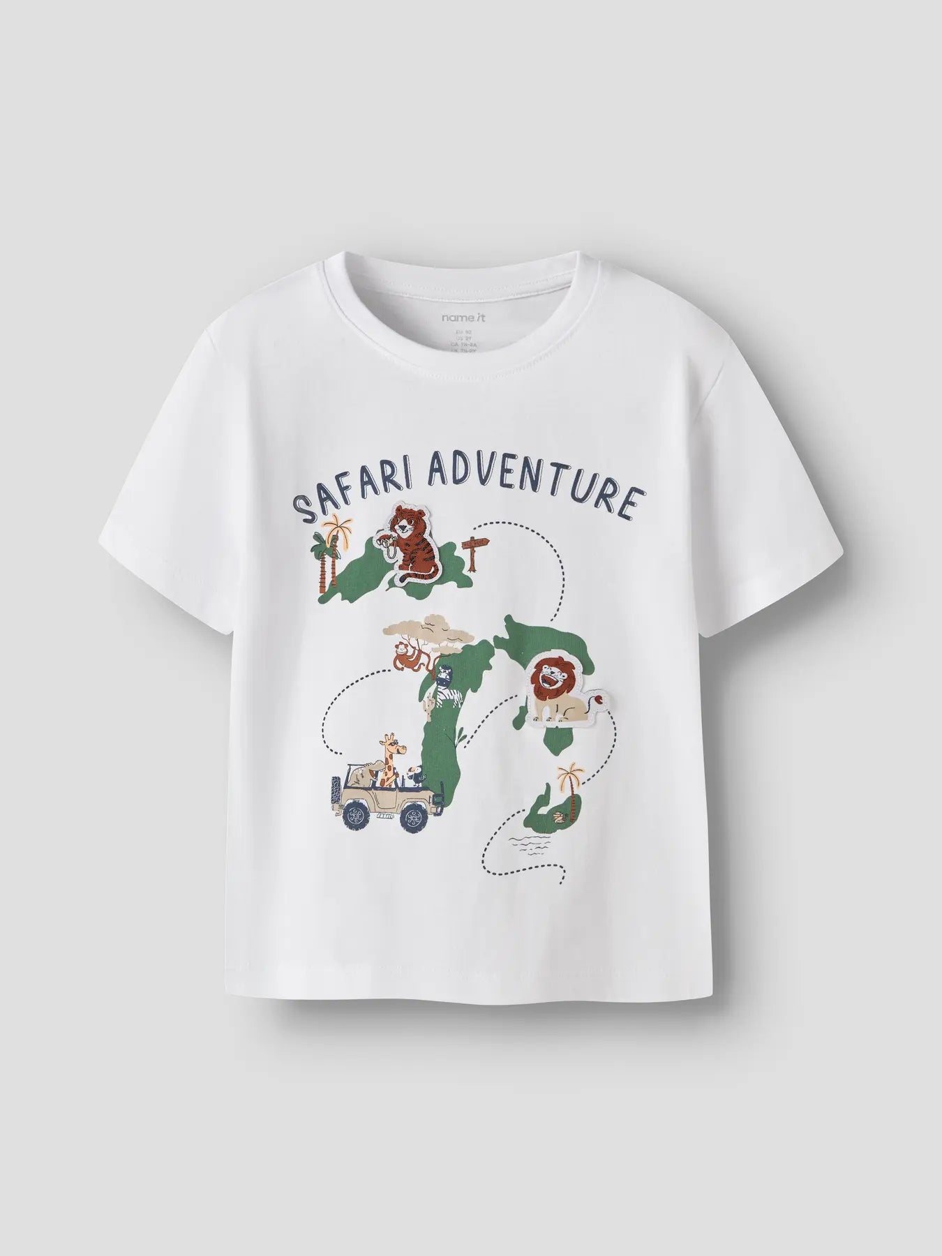Kortärmad T-shirt Djur Huber Vit